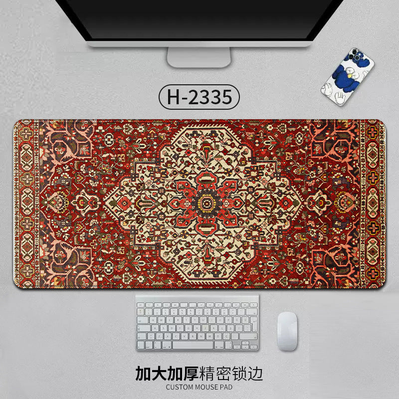 Large Persian Mouse Pad Office Carpet MousePad Natural Rubber Lockedge Anti Slip Desk Mat Laptop Office Game Accessories Pad