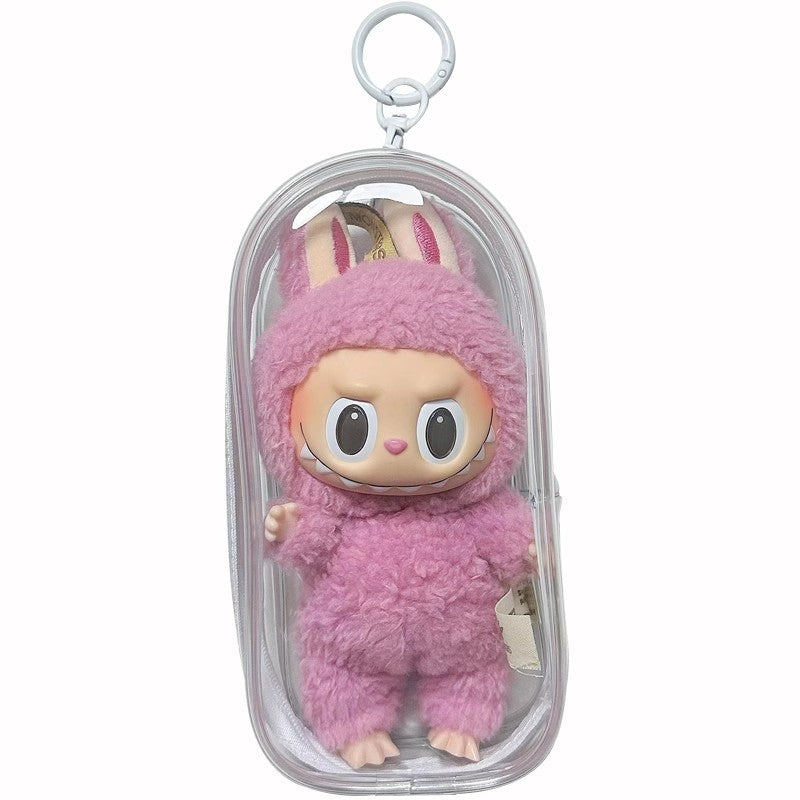 Labubu storage bag PVC high transparency thickened outdoor bag Xingdailu cotton doll exhibition walking bag labubu