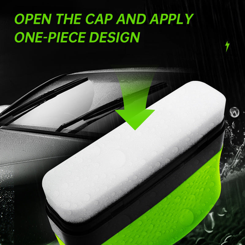 Car Glass Oil Film Remover with Sponge Cleaning Brush, Ideal for Front Inner Windshield Cleaning