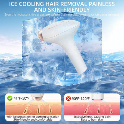 Handheld freezing point hair removal device, replaceable head IPL strong pulse portable whole body painless hair removal device
