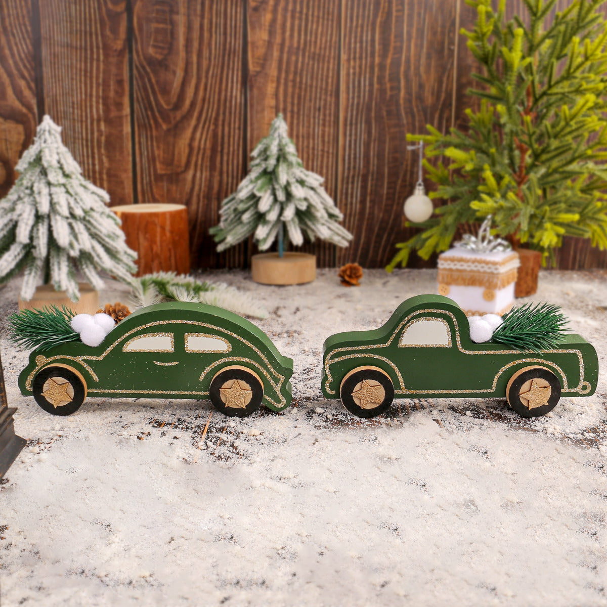 Christmas decoration small ornament fashionable dark green car ornament
