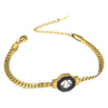 Zircon 18K Bracelet Necklace Zircon Geometry Fashion Simple Titanium Steel Bracelet