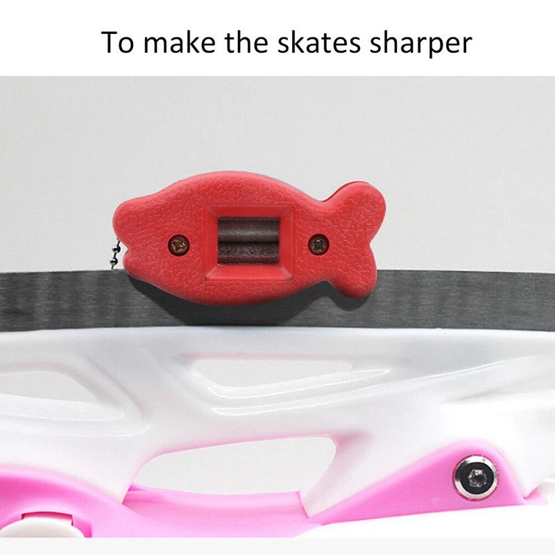 Diamond Sandstone Ice Skate Double Side Sharpener Portable Hanging Ice Hockey Shoe Blades Sharpener Ice Skate Accessories