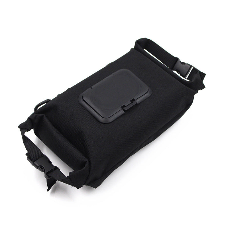 Outdoor camping wet tissue paper box camouflage waterproof canvas tissue bag square hand-held tissue storage bag