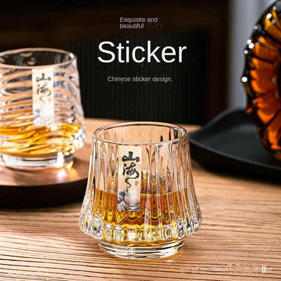 Shanhai glass whiskey cup personalized niche home wine cup mini wine glass beer cup