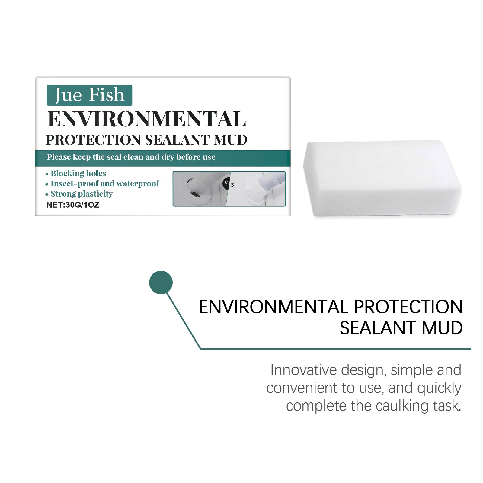 Sealing Cement, Anti-Seepage Hardening Reinforced Waterproof High Viscosity Hole Crevice Wear-Resistant Filling Clay