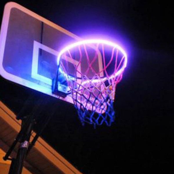 1 PCS LED Basketball Hoop Light Basketball Rim Changing Induction Lamp Shoot Hoops Solar Light Playing At Night LED Strip Lamp - Gifts for You 'n Me
