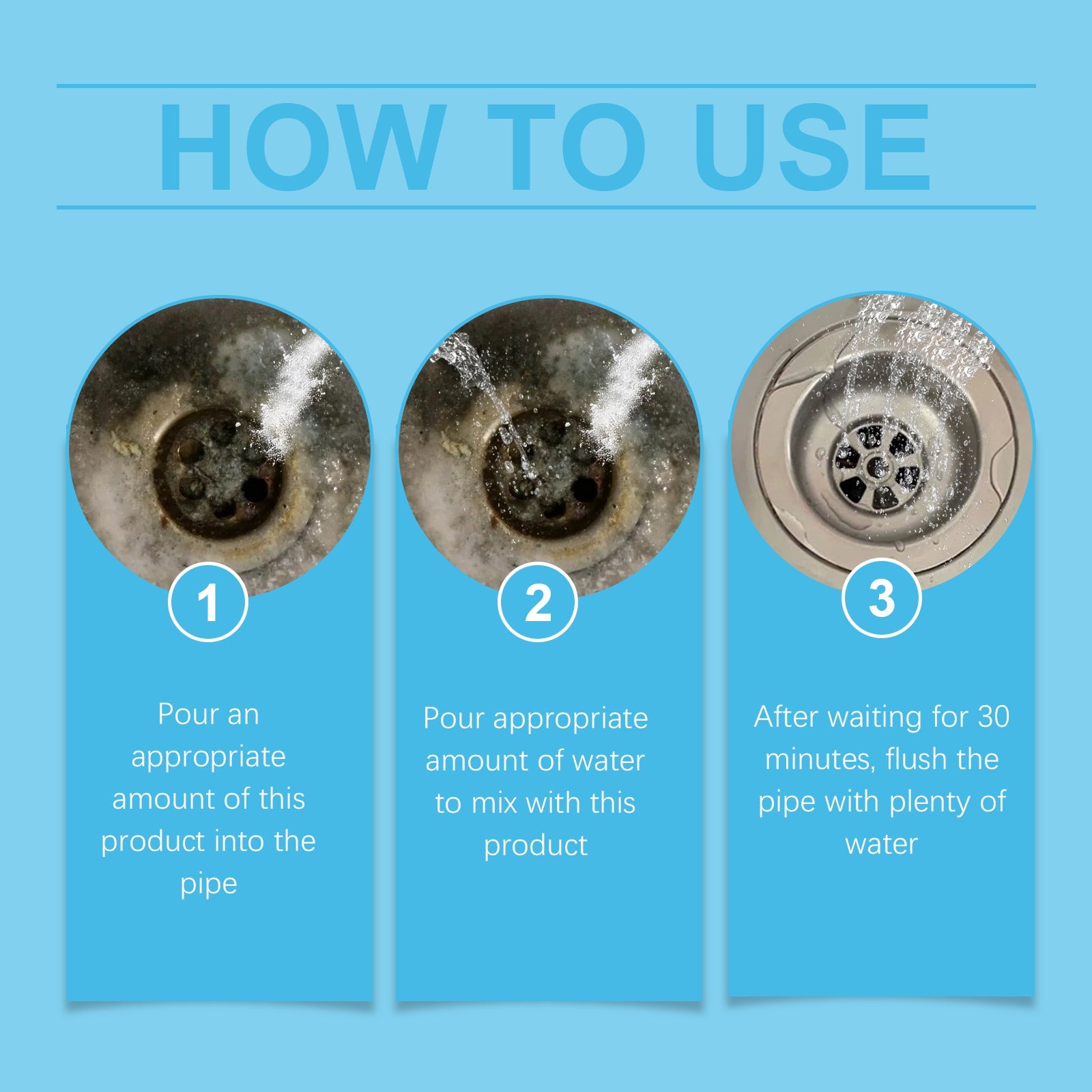 Pipe Dredge Agent Sink Drain Kitchen Toilet Pipe Quick Dredge Clean Decontaminate