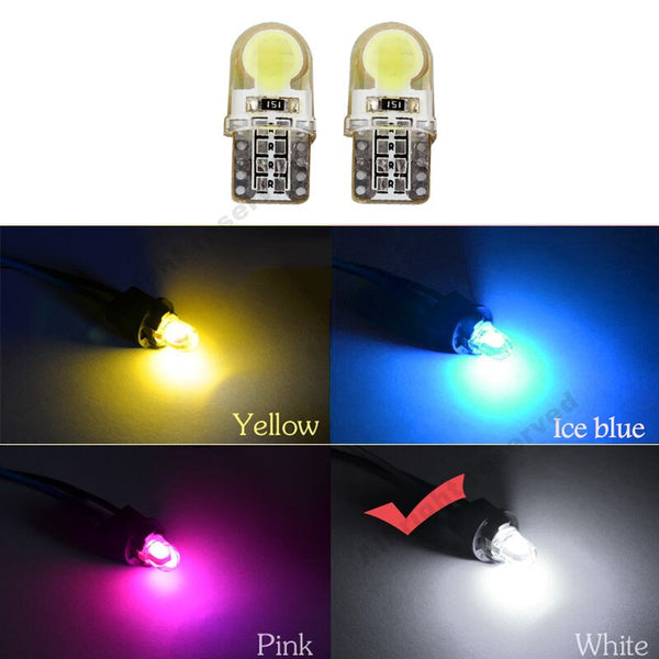 10Pcs Auto T10 Led Cold White 194 W5W LED 168 COB Silica Car Super Bright Turn Side License Plate Light Lamp Bulb DC 12V