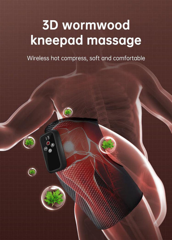 Electric heating knee massage instrument, vibration moxibustion, shoulder and elbow joint pain, hot compress knee massager for old cold legs