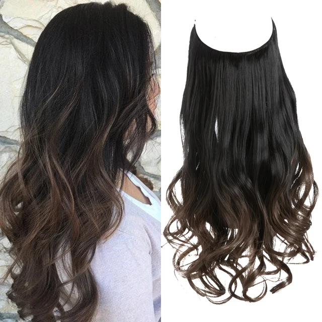 One-piece women's hair extension piece with abundant hair volume U-shaped fishing line invisible and natural long curly hair
