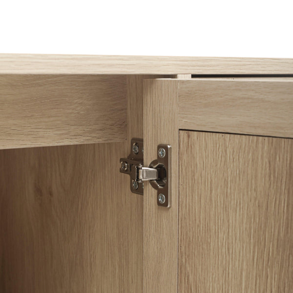 4 Door Accent Cabinet Sideboard Buffet Storage Cabinet with Adjustable Shelf for Entryway Living Room Bedroom