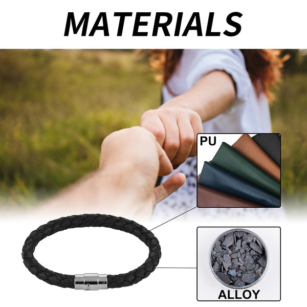 Couple Bracelet, Pu Leather Rope Woven Men's And Women's Style Personality Simple Style Couple Bracelet Fashion Accessories