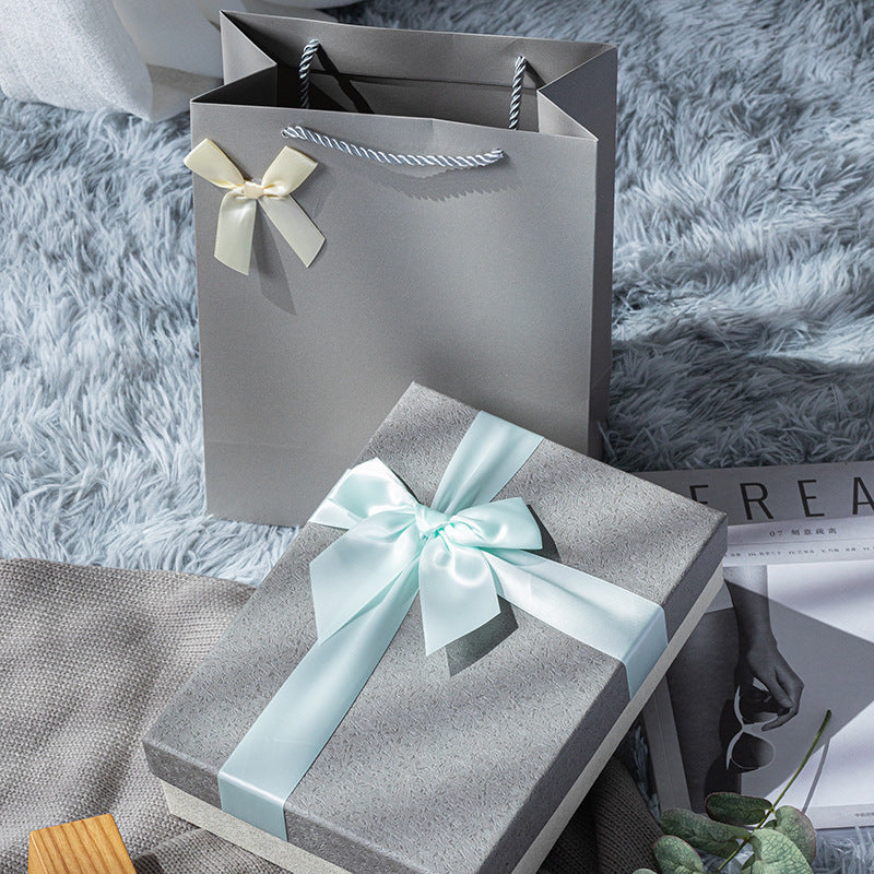 Bow gift box high-end world cover gift box for boys birthday shirt packaging box