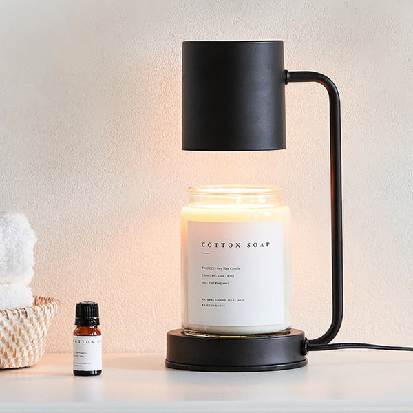 Modern Candle Warmer Table Light Metal Wax Burner Dimmable Candle Table Lamp Desk Lamp for Bedroom Living Room Atmosphere light（No aromatherapy）