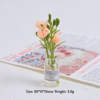 Multicolor three-dimensional luminous vase, creative handmade DIY cream glue accessories, resin small parts