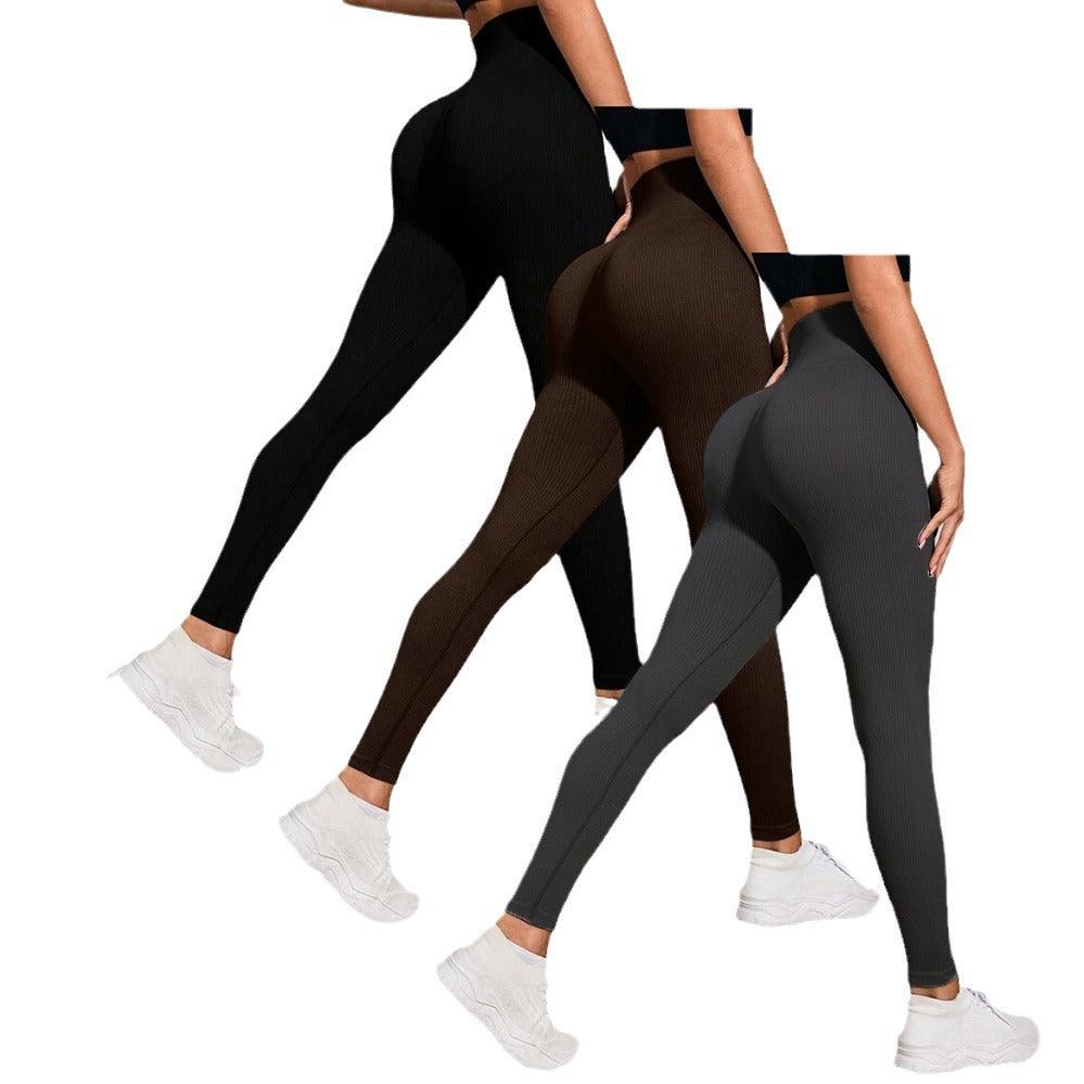 Threaded autumn and winter yoga pants seamless fitness pants high waisted sports yoga clothes leggings