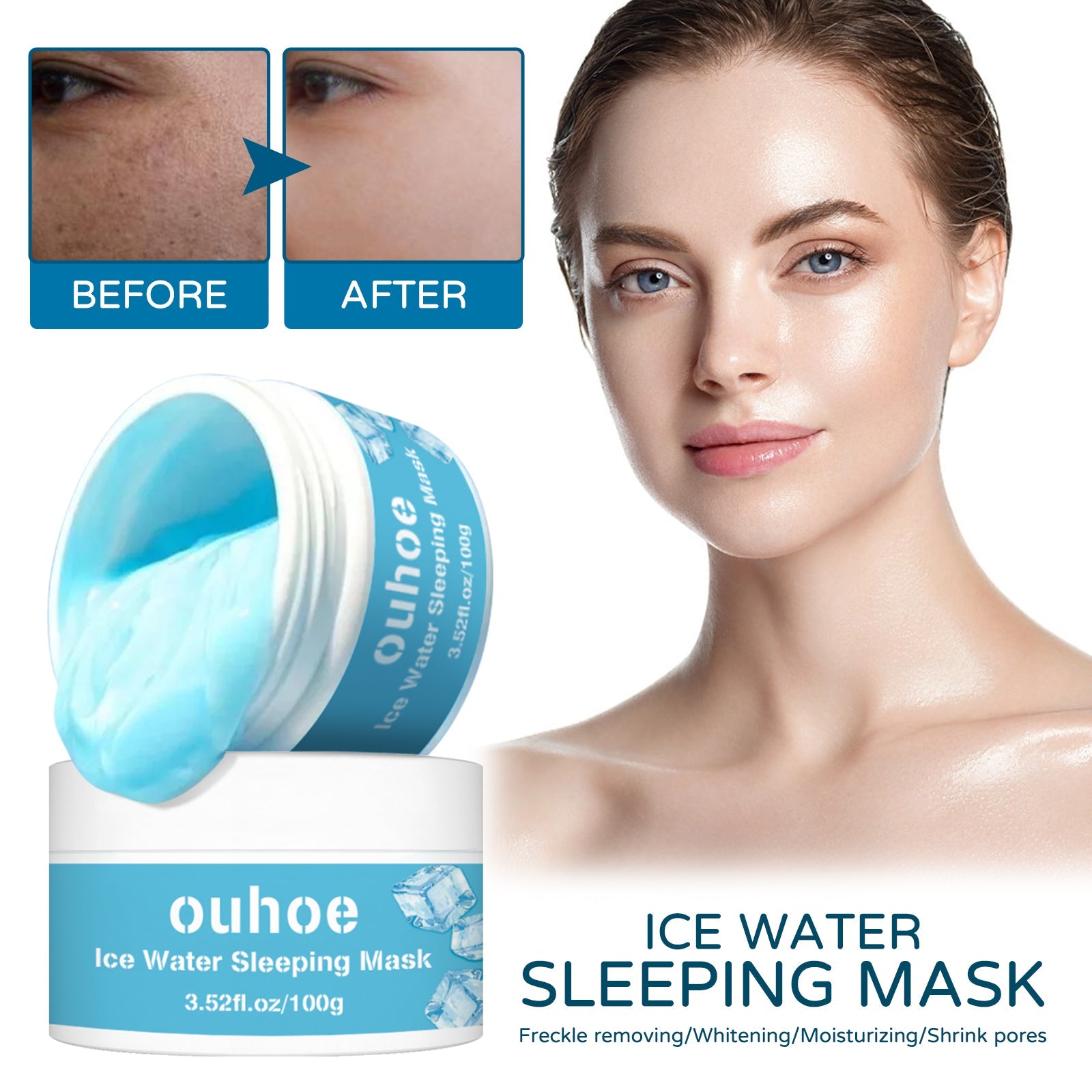 Apply A Sleep Mask, Moisturize Shrink Pores Reduce Facial Melanin Refreshing Mask