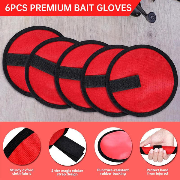 6 - piece set of 5.9 - inch lure wraps. Doubles as covers, gloves, hook protectors. Keeps anglers safe while fishing.