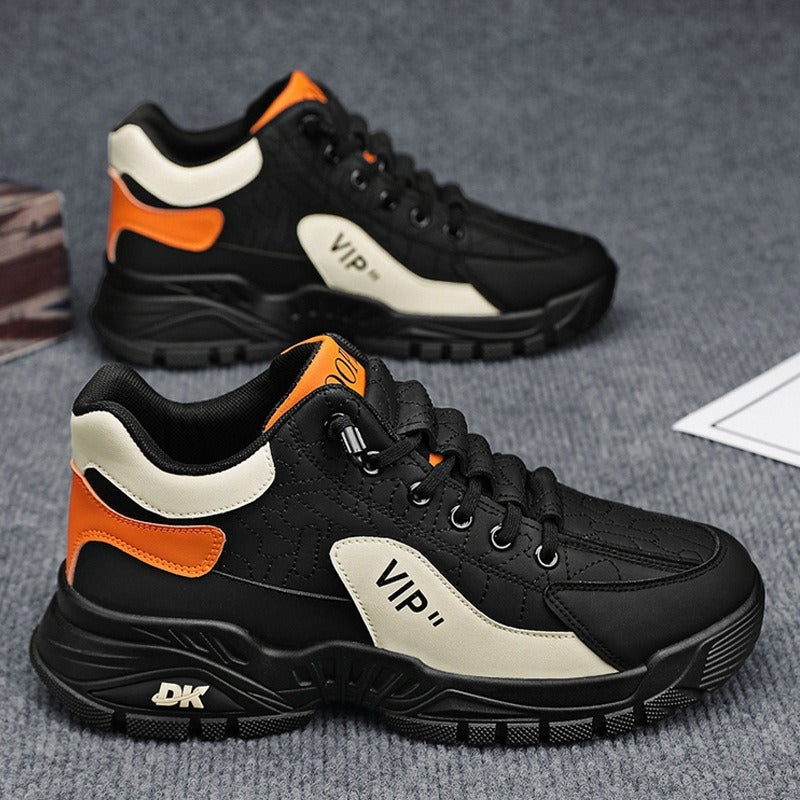 Autumn New Martin Shoes Men's Casual Sports Korean Edition High Top Thick Sole Men's Shoes Trendy British Style Workwear Shoes