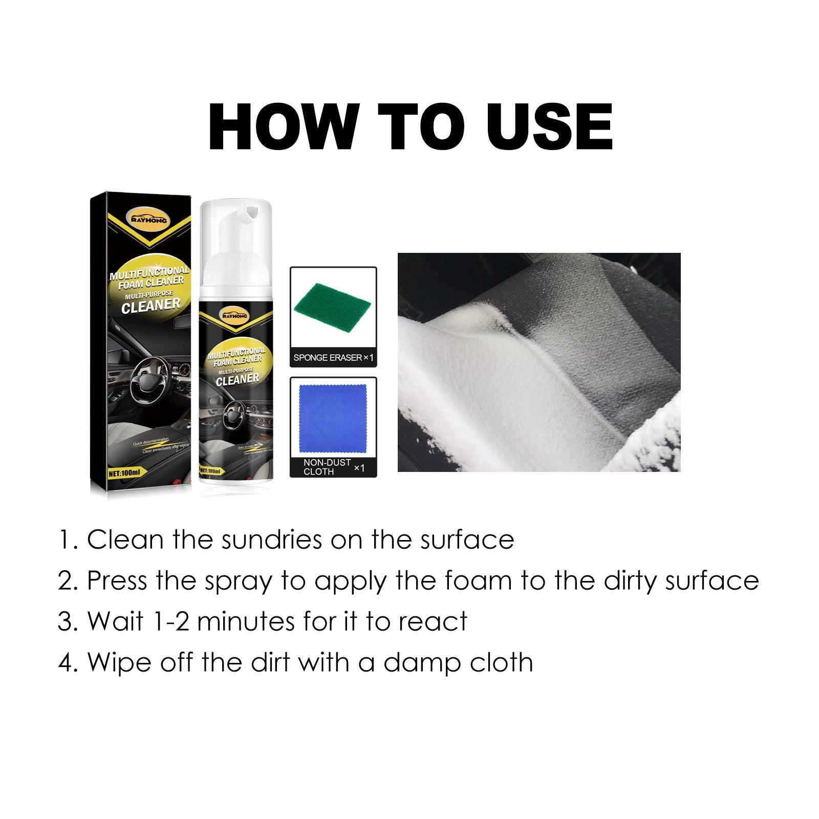 Car Interior Cleaner, Interior Instrument Panel Cleaning Maintenance Polishing Refurbished Multi-Functional Cleaner