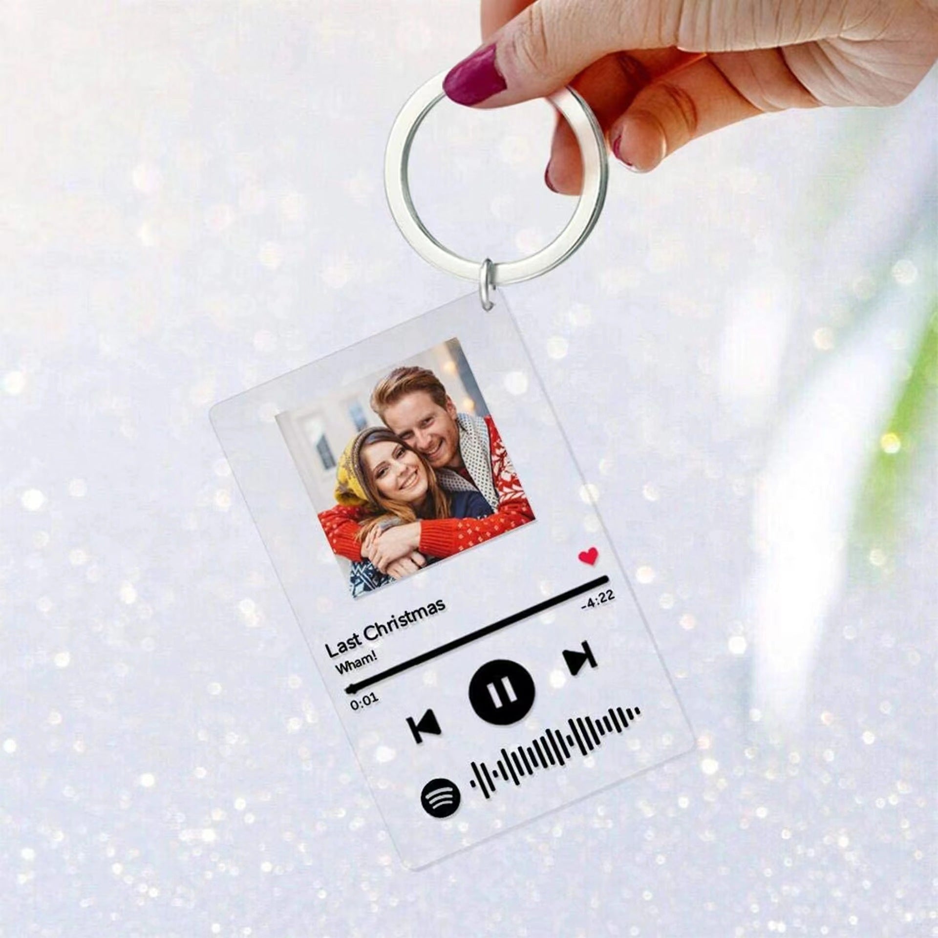 Acrylic keychain personalized music card DIY pattern