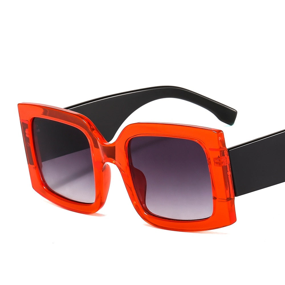 Fashion Big Frame Dazzling Color Men And Women All-Match Personality Sunglasses Ins Style Square Sunglasses