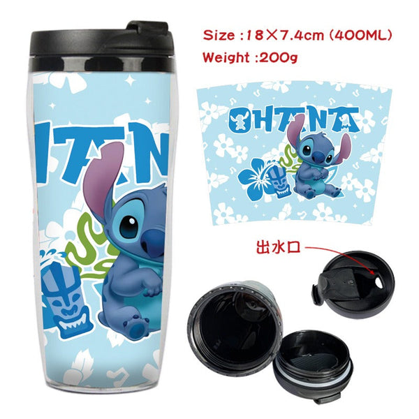 Stitch Stitch animation peripheral double-layer insulated plastic cup two-dimensional cartoon tea cup cold water kettle water cup