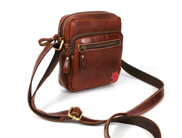 Leather Flight Crossbody Bag