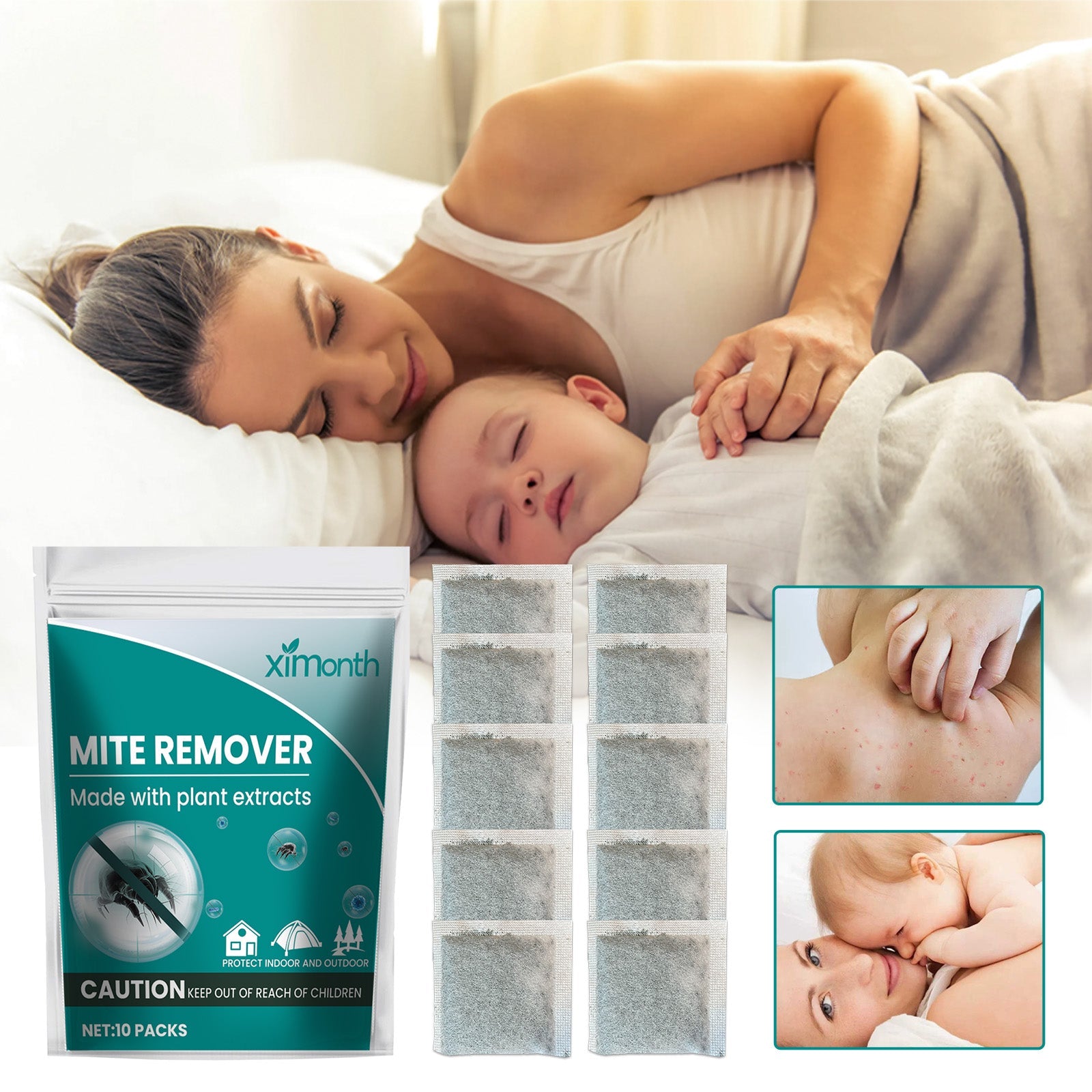 Herbaceous Mite Control Kit Travel Outdoor Camping Home Bedding Clothing Herbaceous Mosquito Repellent Mite Control