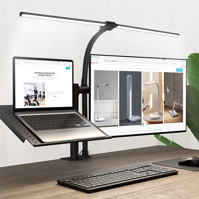 Double headed desk lamp computer screen eye protection desk lamp reading high brightness student bedroom