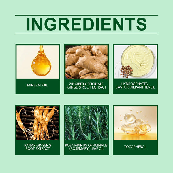 Ginger Hair Care Essential Oil Mild Ingredients Herbal Ginger Nourishes Hair Soft Beautiful Essential Oil