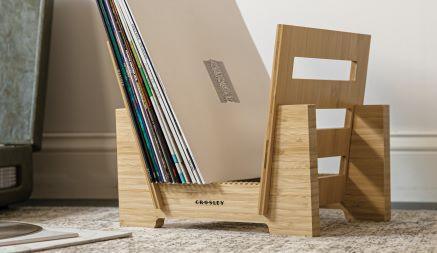 Record Storage Display Stand - Bamboo - Gifts for You 'n Me