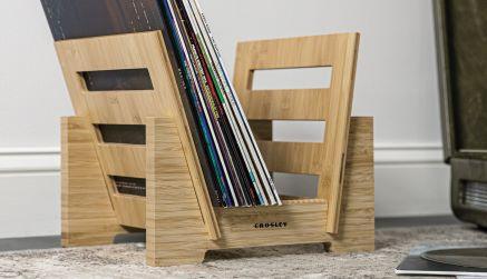Record Storage Display Stand - Bamboo - Gifts for You 'n Me