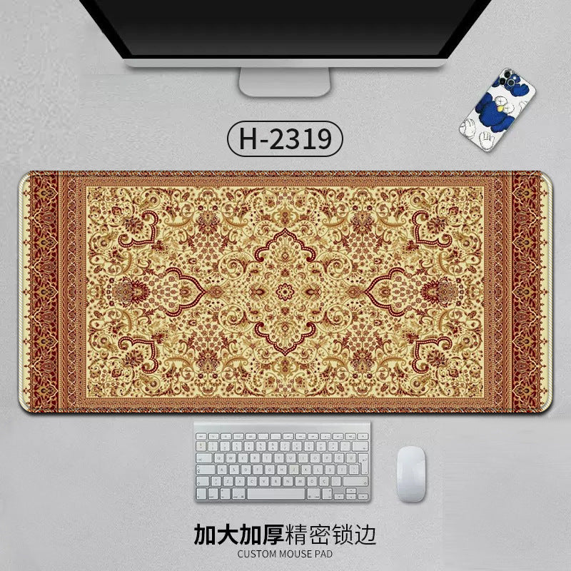 Large Persian Mouse Pad Office Carpet MousePad Natural Rubber Lockedge Anti Slip Desk Mat Laptop Office Game Accessories Pad