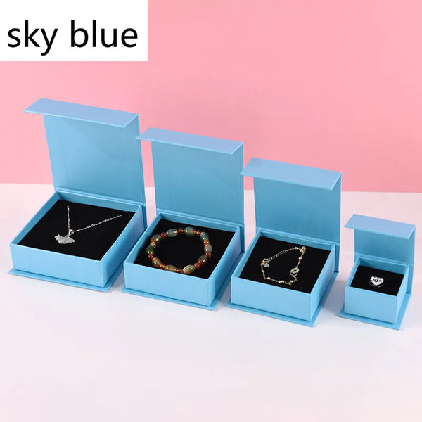 Flip up box jewelry packaging earrings rings necklaces storage gift boxes bracelets earrings paper boxes