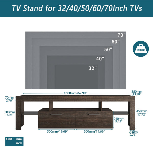 20 minutes quick assembly brown simple modern TV stand