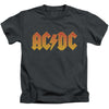 AC/DC Logo Juvenile Kids Youth T Shirt Charcoal - Small (4) / Charcoal