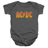 AC/DC Logo Infant Baby Snapsuit Charcoal - Small (6 Months) / Charcoal