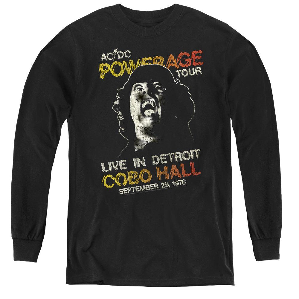 AC/DC Powerage Tour Long Sleeve Kids Youth T Shirt Black