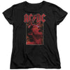 AC/DC Horns Womens T Shirt Black - Small / Black