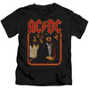 AC/DC Group Distressed Juvenile Kids Youth T Shirt Black - Small (4) / Black