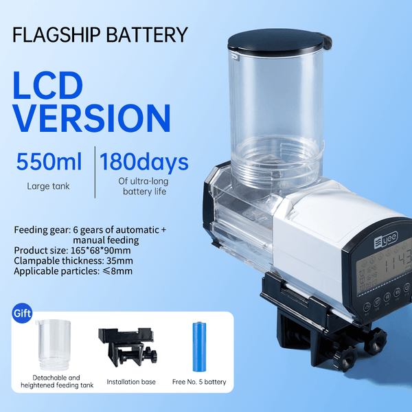 Fish tank feeder intelligent small and large capacity aquarium koi goldfish timed automatic fish feeder