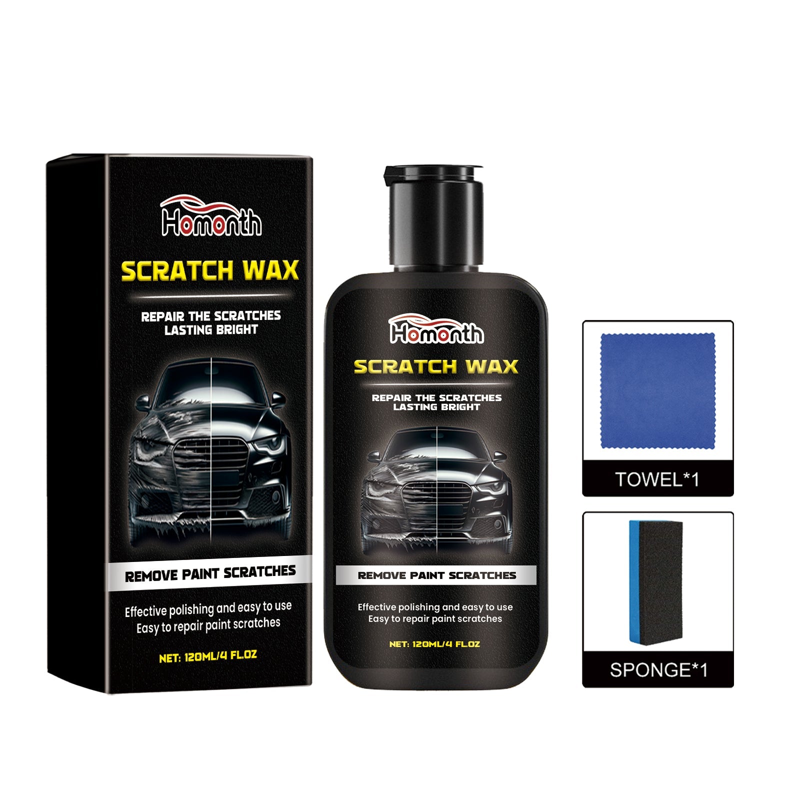 Scratch Wax, Car Paint Scratches And Scratches Repair Cream Maintenance Polishing Wax