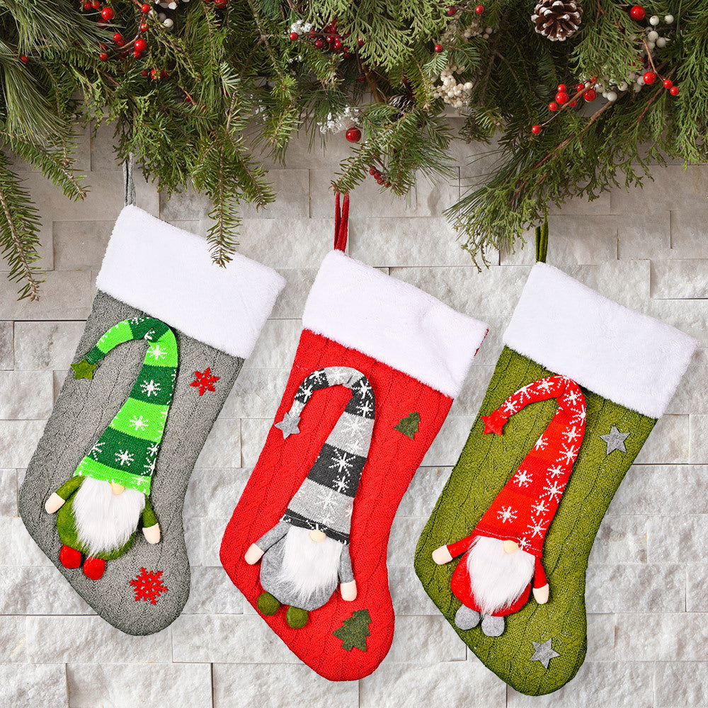 Christmas Decoration Knitted Rudolf Christmas Socks Christmas Children's Day Gifts Home Shopping Mall Decoration