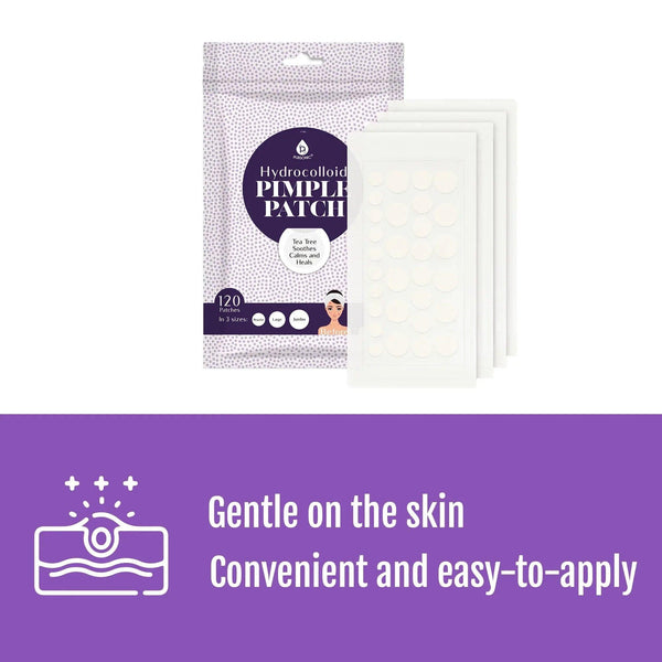 Hydrocolloid Pimple Patch, 120-Count, Multi Size Acne Solution 5 Pack - Gifts for You 'n Me