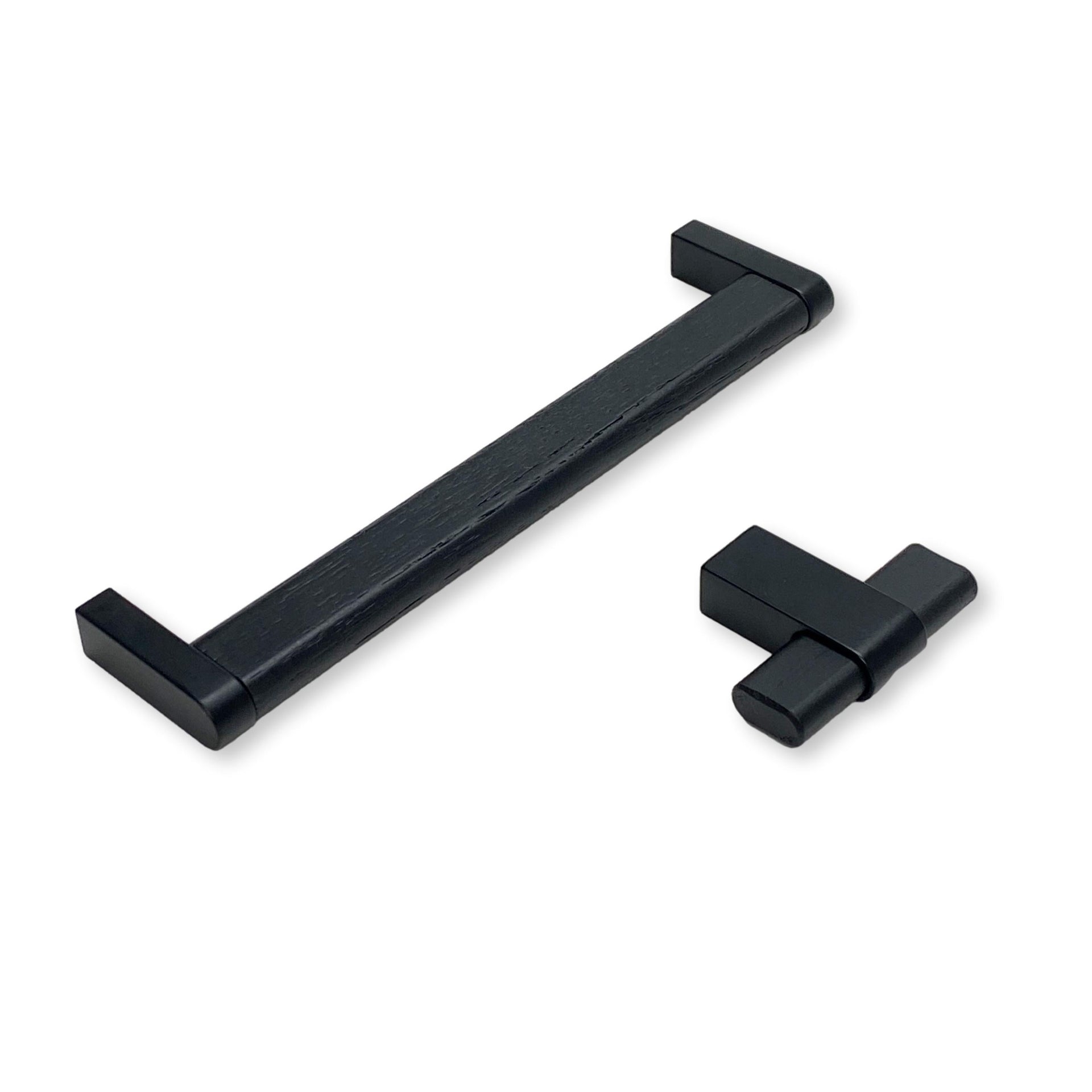 Metal and Black Wood 