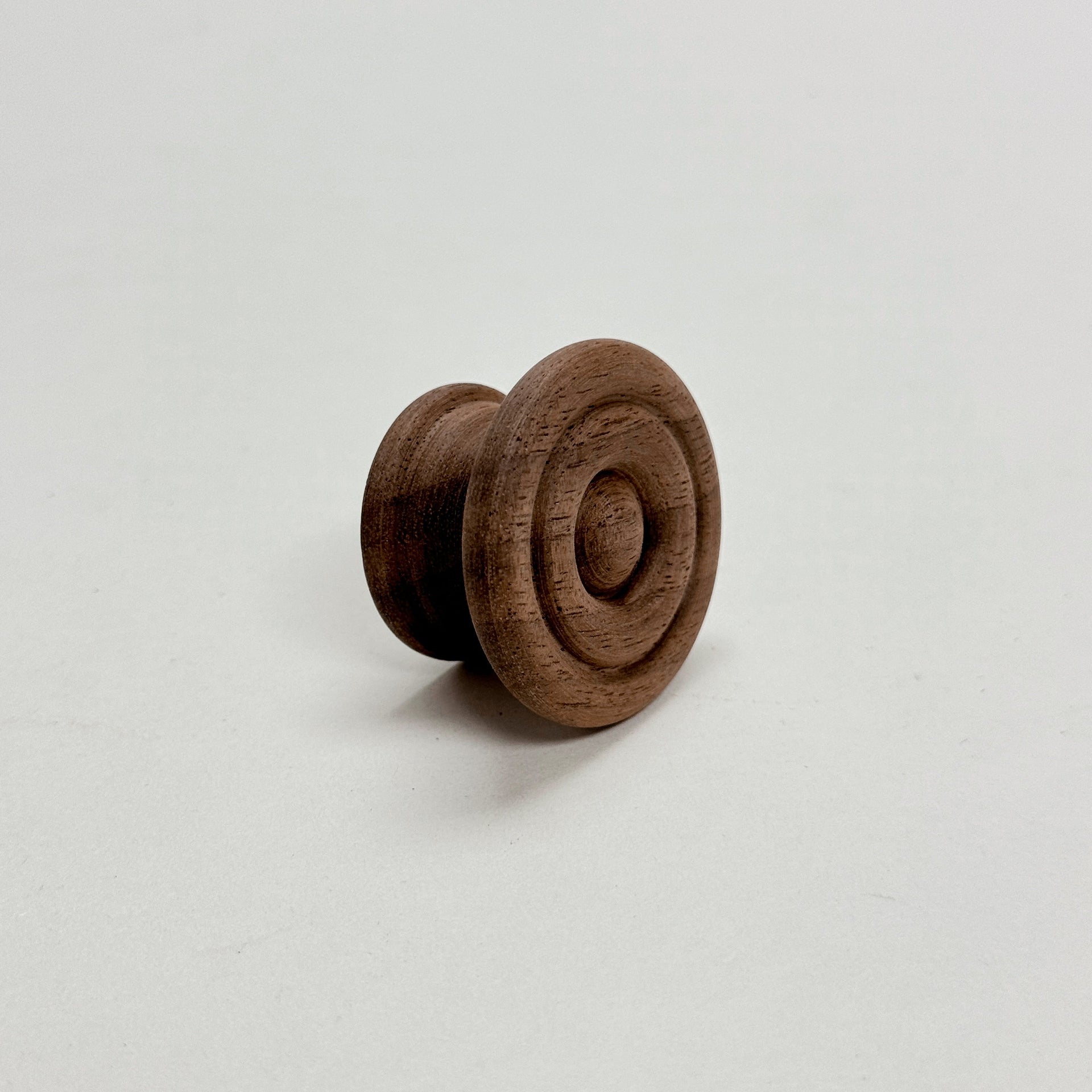 Round Walnut Cabinet Knob 