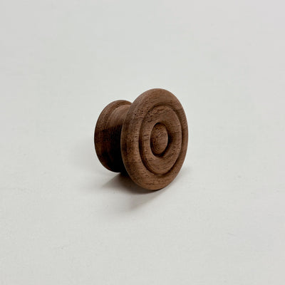 Round Walnut Cabinet Knob 