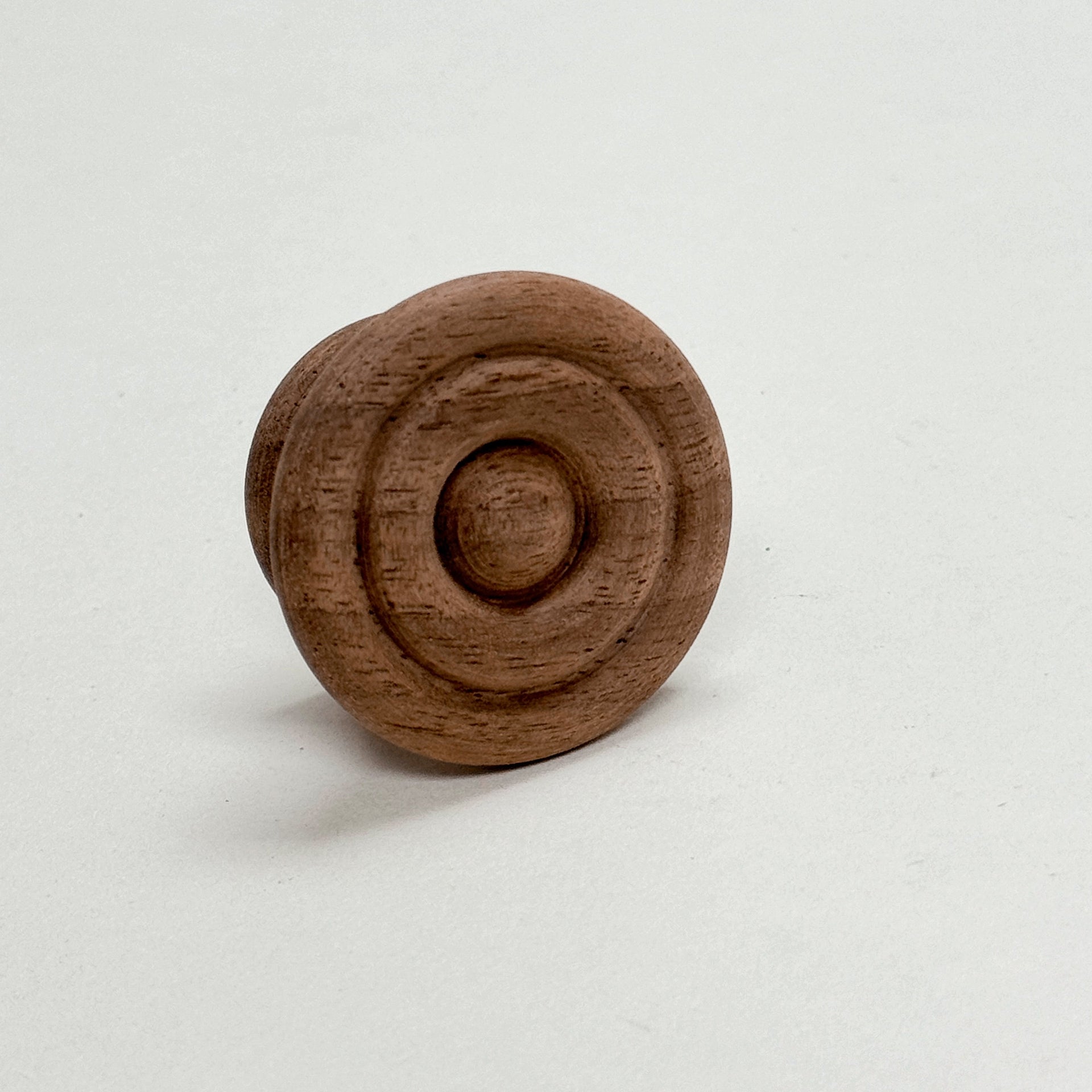 Round Walnut Cabinet Knob 